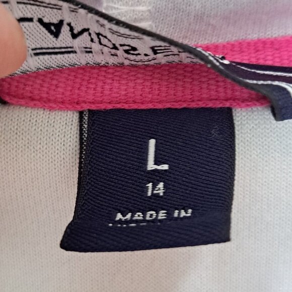 Lands' End Multicolor Striped Girl's L Hoodie Zip Front Robe Cover-Up - Picture 4 of 9